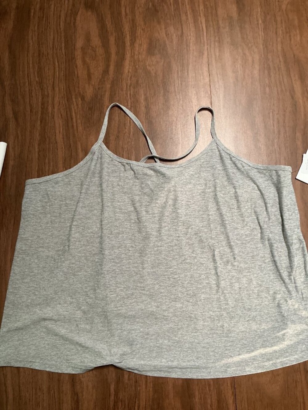 Beyond Yoga Womens Strappy Back Tank Top Gray 3X Polyester Blend